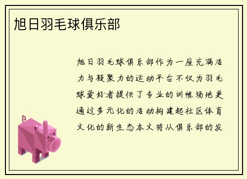旭日羽毛球俱乐部